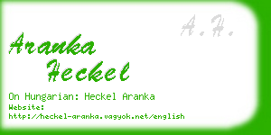 aranka heckel business card